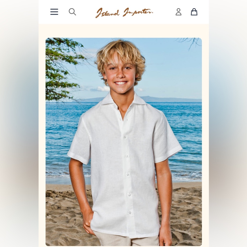 Island Importer Boy's Linen Amalfi Shirt